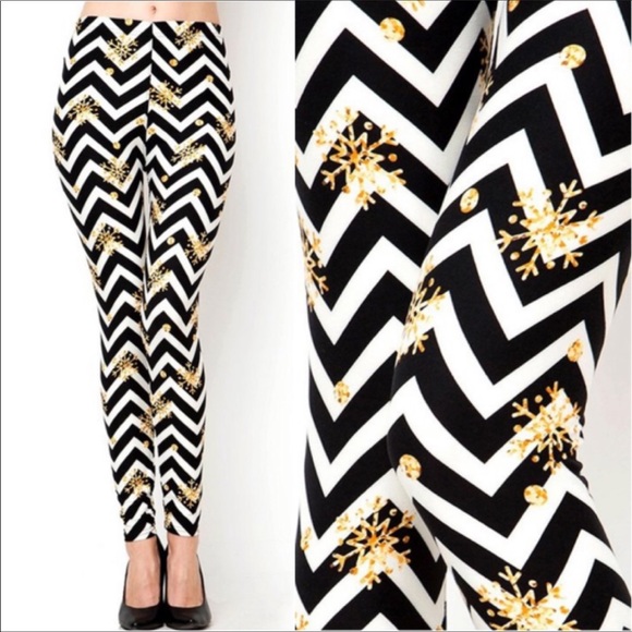 NWT Snowflake Print Leggings - Picture 2 of 3